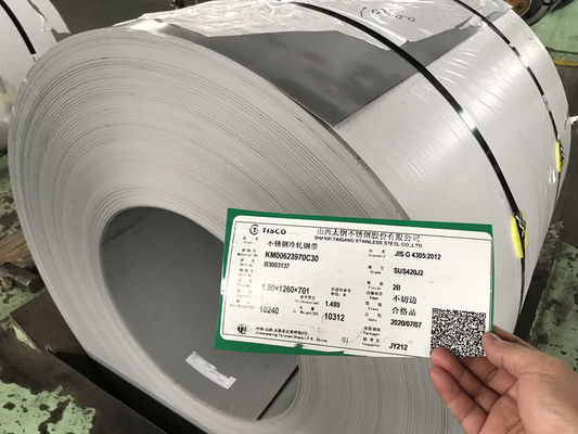 SUS420J1 SUS420J2 Cold Rolled Stainless Steel Sheet And Coil Narrow Strip